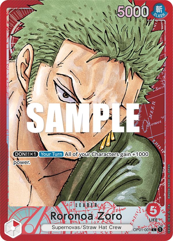 Roronoa Zoro (001) (Parallel) - OP01-001_p1 (JP)