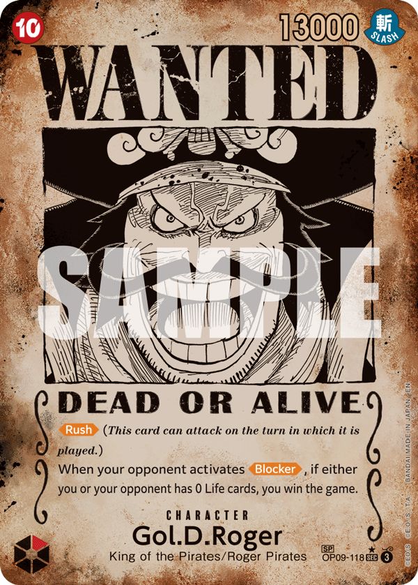 Gol.D.Roger - OP09-118 (SP) (Wanted Poster) - OP09-118_p3 (JP)