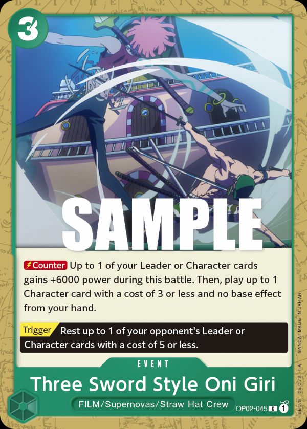 Three Sword Style Oni Giri