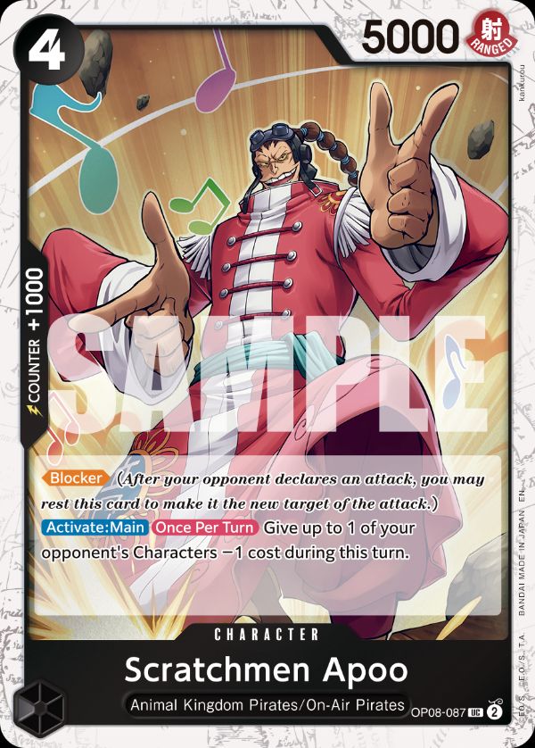 Scratchmen Apoo - OP08-087 (Pirate Foil)