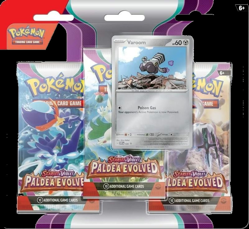 Paldea Evolved 3 Pack Blister [Varoom]