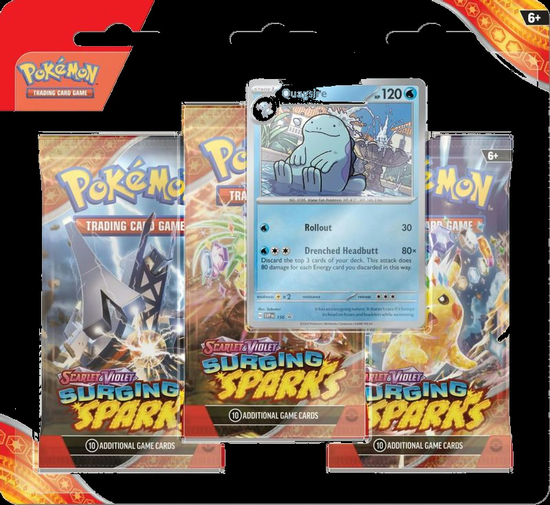 Surging Sparks 3 Pack Blisters [Quagsire]