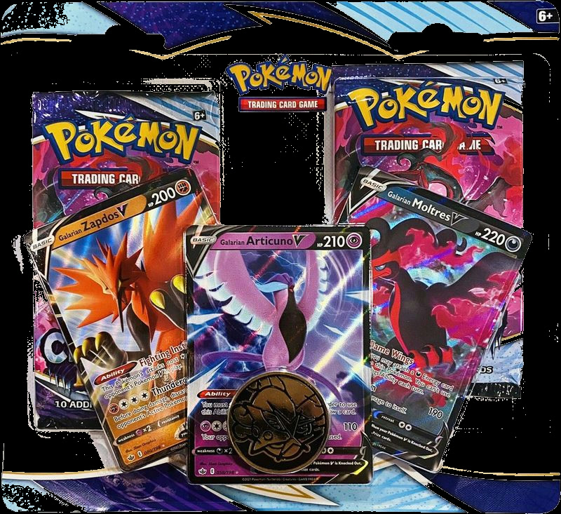 Chilling Reign 2 Pack Blister [Galarian Zapdos V, Articuno V, Moltres V]