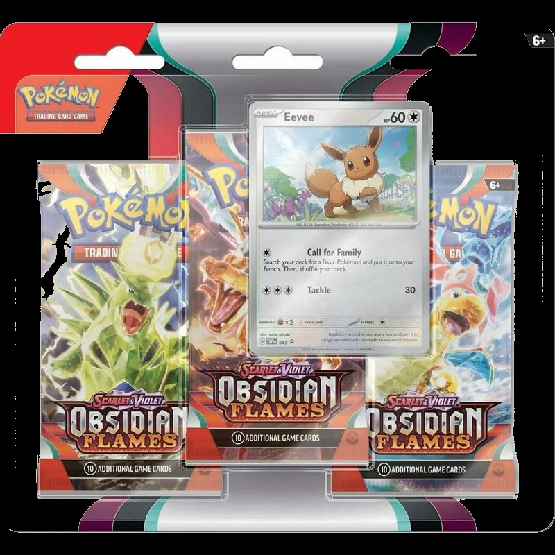 Obsidian Flames 3 Pack Blister [Eevee]
