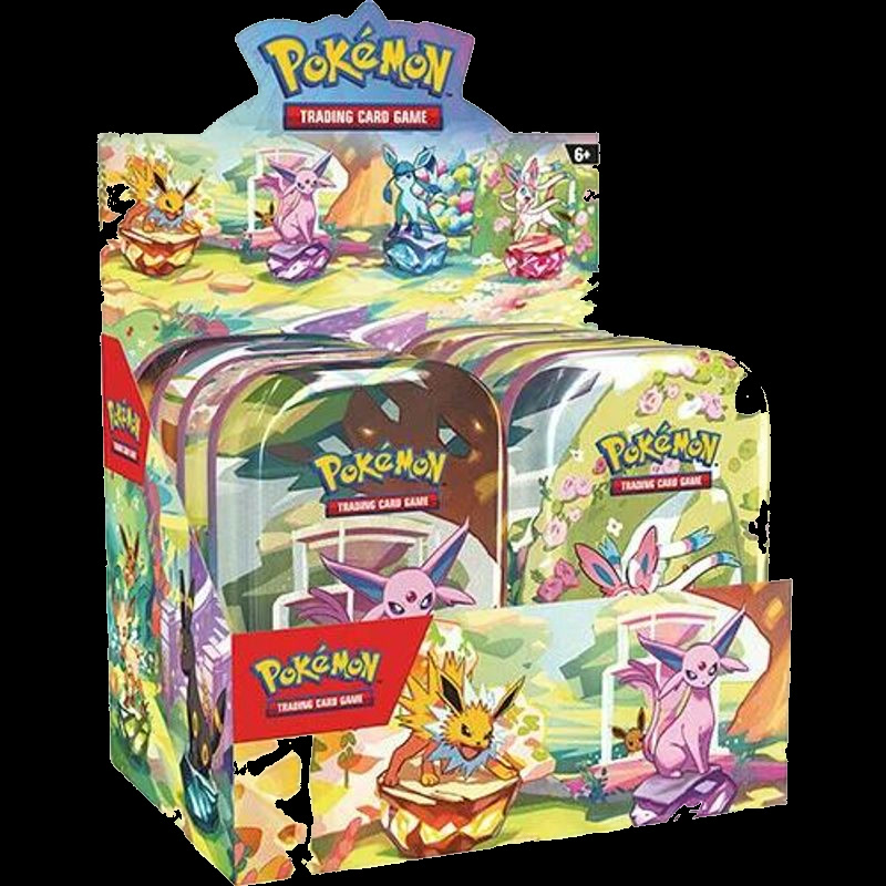 Prismatic Evolutions Mini Tin Display
