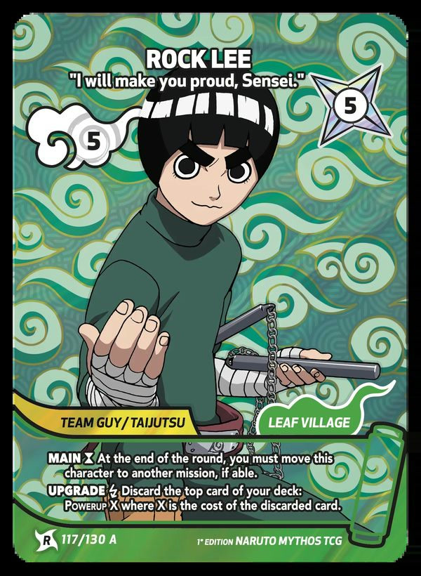 Rock Lee - I will make you proud, Sensei.