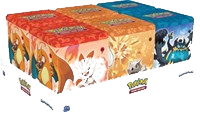 Pokemon Stacking Tins: Fighting-Fire-Darkness Display