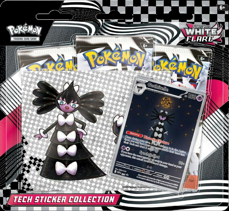 White Flare Tech Sticker Collection