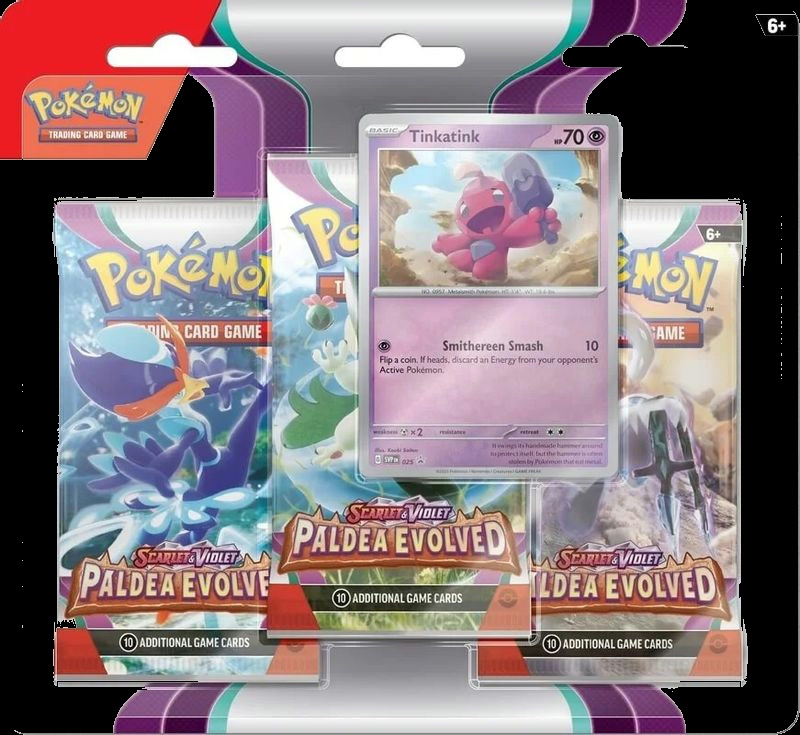 Paldea Evolved 3 Pack Blister [Tinkatink]