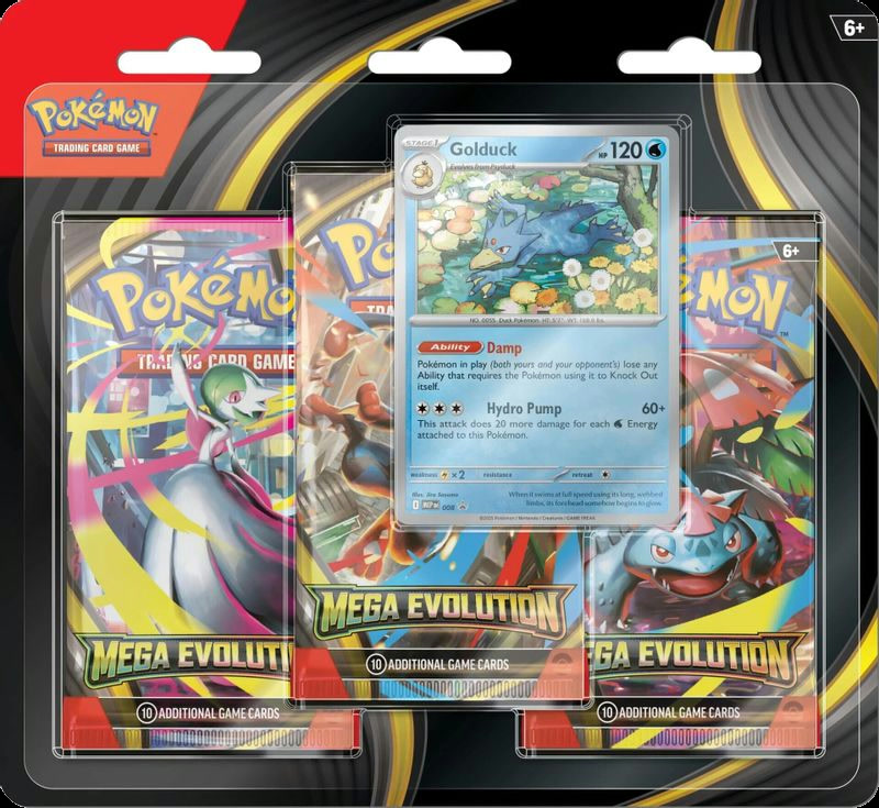 Mega Evolution 3 Pack Blister [Golduck]