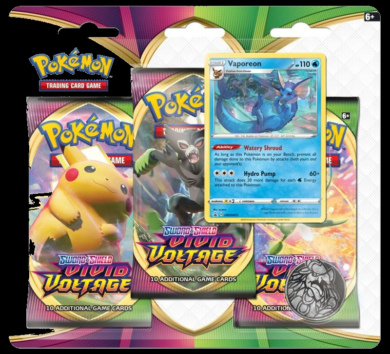 Vivid Voltage 3 Pack Blister [Vaporeon]