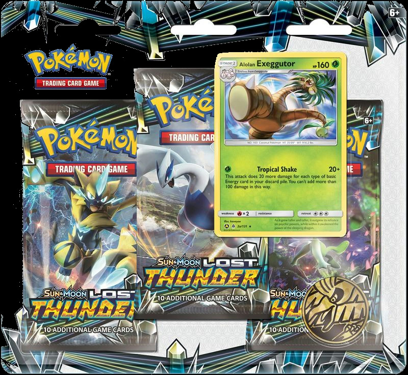 Lost Thunder 3 Pack Blister [Alolan Exeggutor]