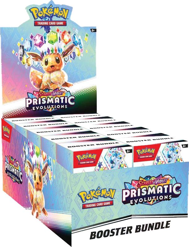 Prismatic Evolutions Booster Bundle Display