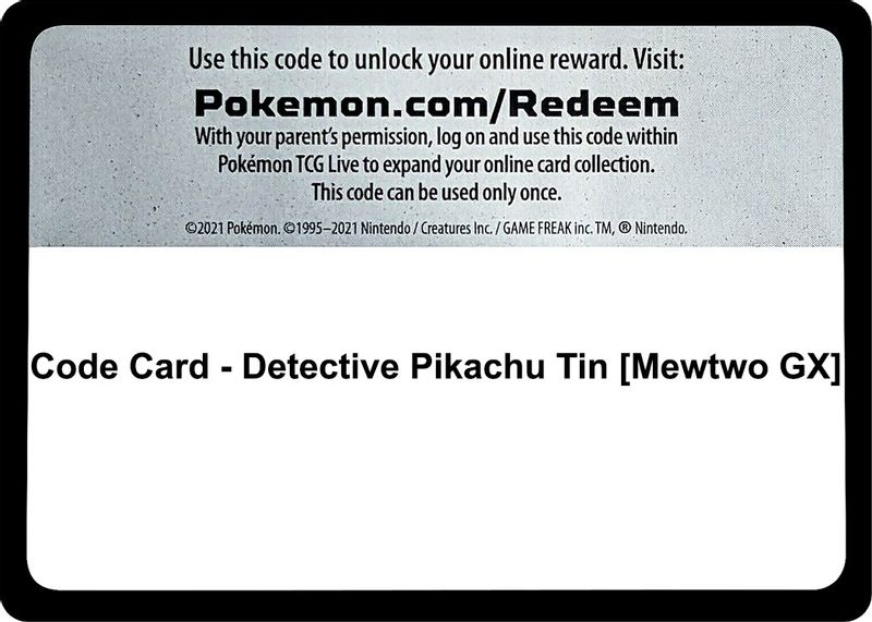 Detective Pikachu Tin [Mewtwo]