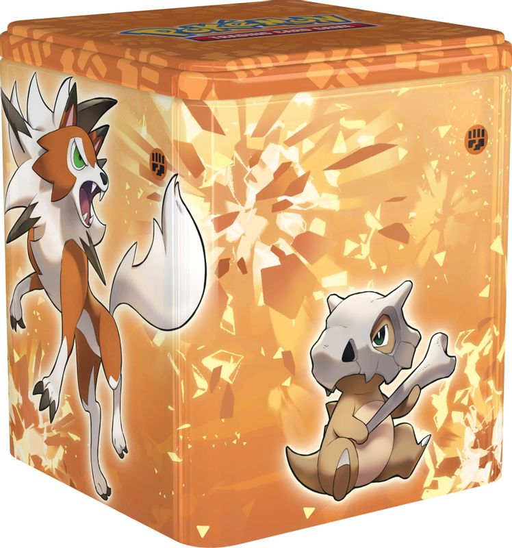 Pokemon Stacking Tins: Fighting-Fire-Darkness Display
