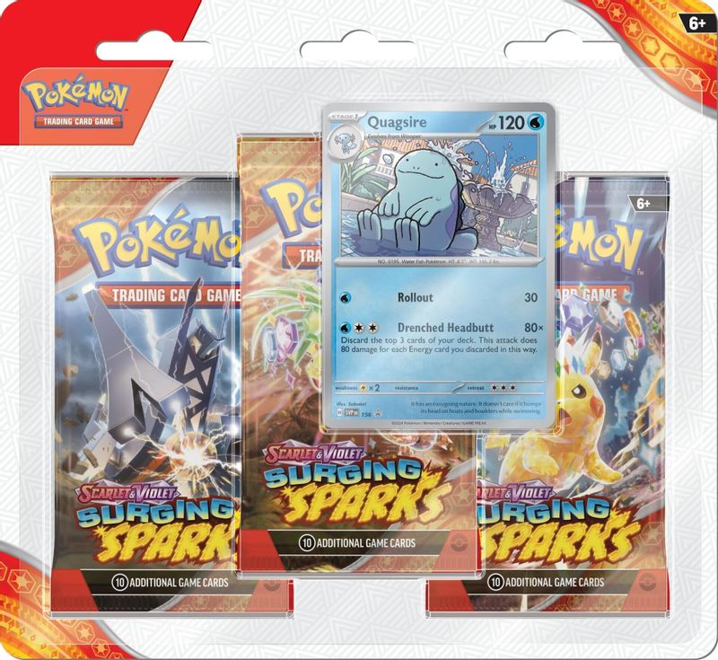 Surging Sparks 3 Pack Blisters [Quagsire]